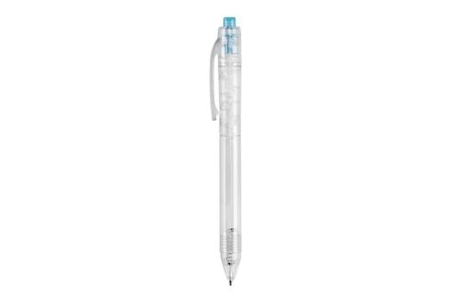 R-PET ball pen Transparent lightblue