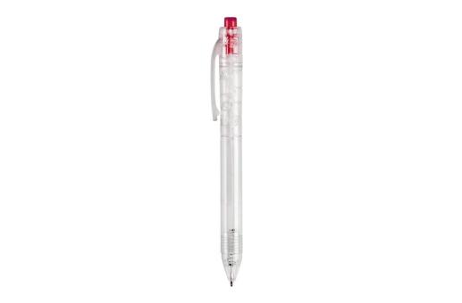 R-PET ball pen Transparent red