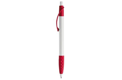 Cosmo ball pen rubber grip HC White/red