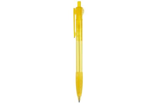 Cosmo ball pen transparent rubber round clip Transparent yellow