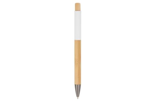 Ball pen Madrid bamboo White