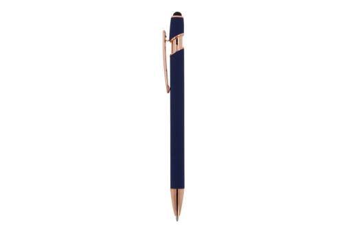 Ball pen Paris Deluxe Metal Rubberised Dark blue