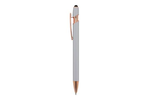 Ball pen Paris Deluxe Metal Rubberised Silver