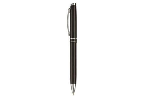 Ball pen metal 2 stripes Black