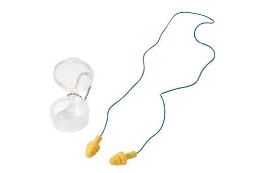 Earplugs with cord Blue/yellow