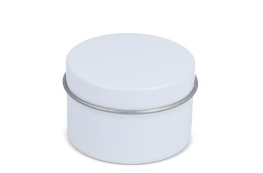 Scented candle round recycled tin 