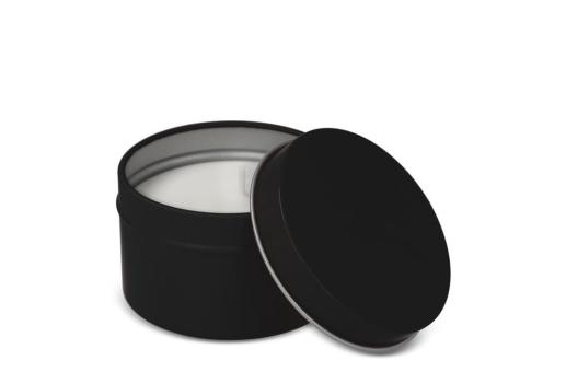 Scented candle recycled tin big Schwarz