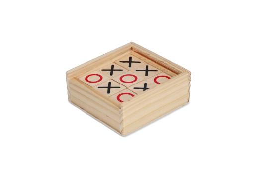 Tic Tac Toe Set in Holzkiste Holz