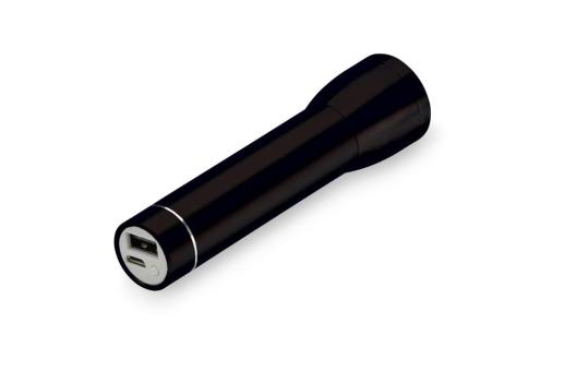 Powerbank flashlight 2.200mAh Black