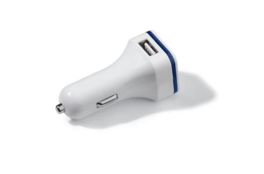 USB car charger 2.1A Blue/white