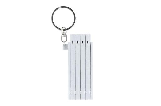 Mini foldable ruler with keyring 0.5m White