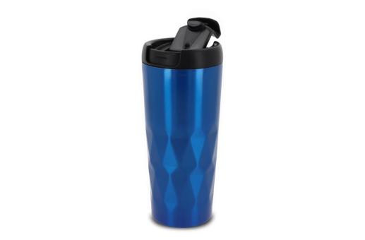 Thermo mug diamond pattern 450ml Aztec blue