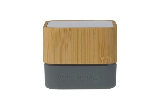 Speaker bamboo square 3W Grau