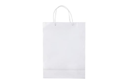 Laminierte Papiertasche, groß Weiß