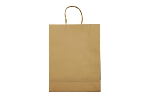 Große Papiertasche im Eco Look 120g/m² Hellbraun