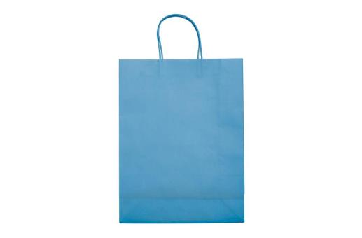 Große Papiertasche im Eco Look 120g/m² Hellblau