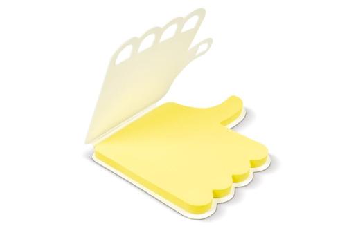 Adhesive notes Thumbs-up White/yellow