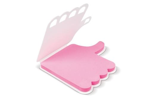 Adhesive notes Thumbs-up Pink/white