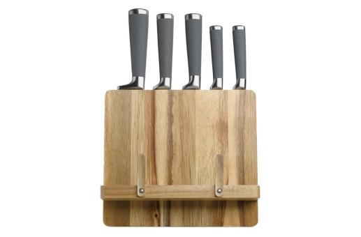 Cooking book standard with 5 knives Timber