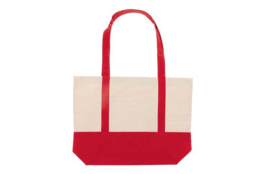 Strandtasche Baumwollsegeltuch OEKO-TEX® 280g/m² 42x10x30cm Rot