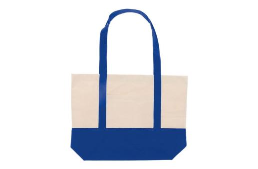 Strandtasche Baumwollsegeltuch OEKO-TEX® 280g/m² 42x10x30cm Blau