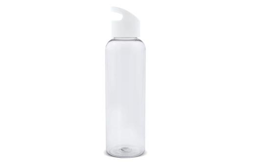 Water bottle Loop transparent R-PET 600ml, white White,transparent