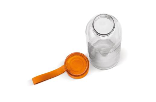 Trinkflasche 600ml Transparent orange