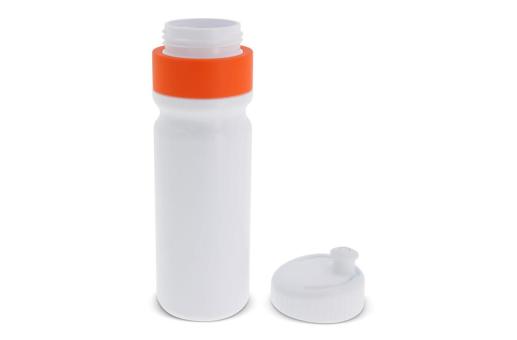 Sportflasche mit Rand 750ml Orange/weiß