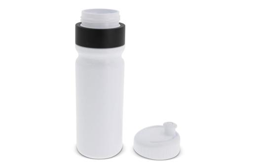 Sports bottle with edge 750ml White/black