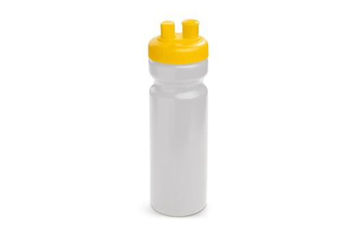 Sportflasche mit Zerstäuber 750ml Weiß/gelb