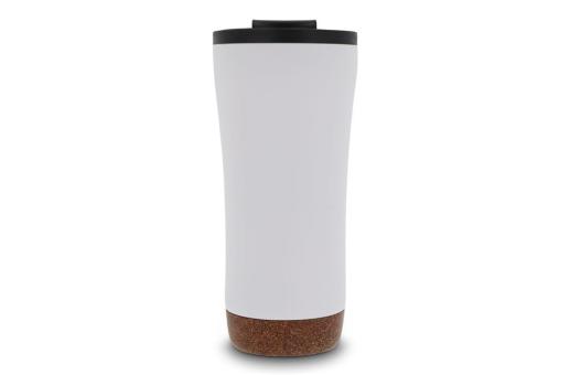 Double walled tumbler cork base 480ml White