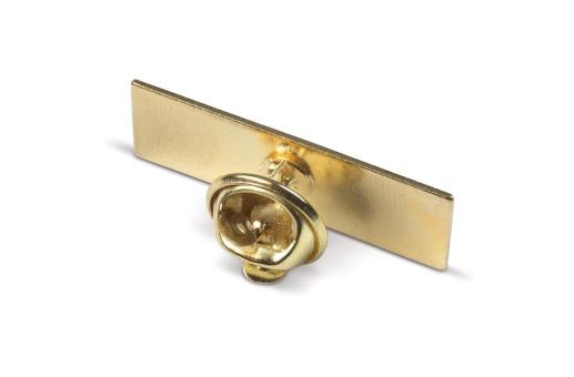 Metal pin, rectangle  30x10mm Gold