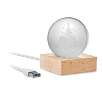 SANTA LIGHT Christmas LED crystal ball Timber