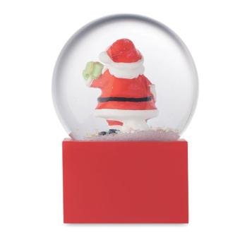 SANTO Small snow ball glass ornament Red