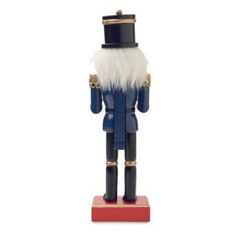 JOLLY CRUNCH Nutcracker character in wood Aztec blue