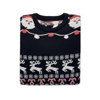 SHAMIS Weihnachts-LED-Pullover S/M Schwarz