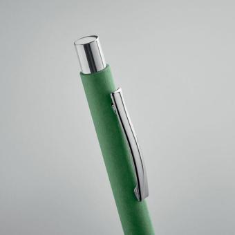 OLYMPIA Recycled paper push ball pen Green