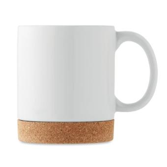 KAROO Ceramic cork mug 280 ml White