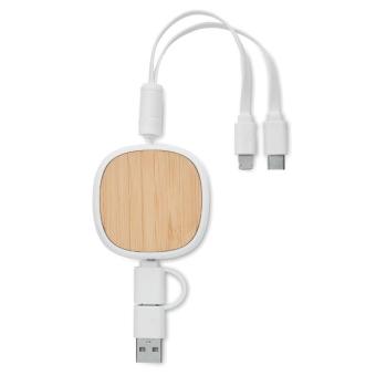 TOGOBAM Retractable charging USB cable White