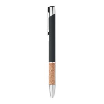 VERIA Push button aluminium pen Black