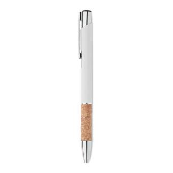 VERIA Push button aluminium pen White