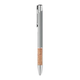 VERIA Push button aluminium pen Flat silver