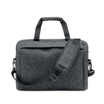 PLANA 15 inch RPET felt laptop bag Stone