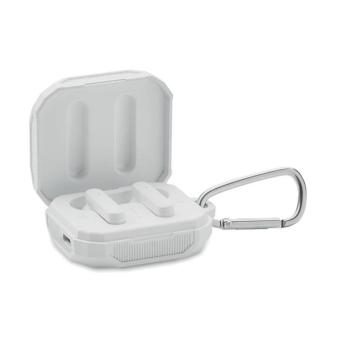 ARONOS TWS earbuds with solar charger White