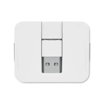 SQUARE-C 4 Port USB Hub Weiß