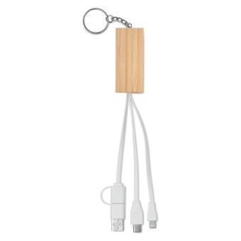 CLAUERC Bamboo key ring and stand Timber