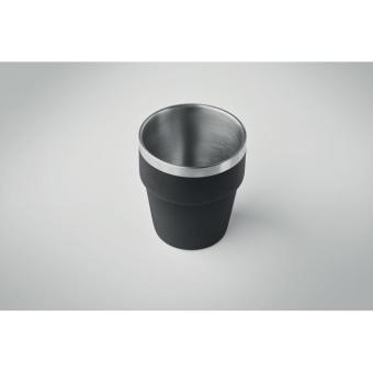 ACERITO Doppelwandiger Trinkbecher 250 ml Schwarz