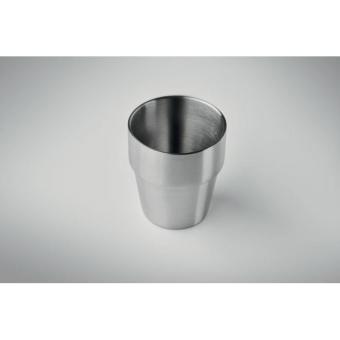 ACERITO Doppelwandiger Trinkbecher 250 ml Silber matt