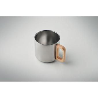 ACERO Double wall mug 350 ml Flat silver