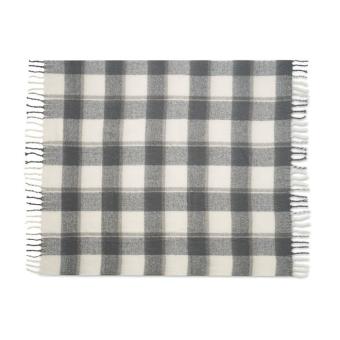 QUET Chequered mohair blanket Convoy grey